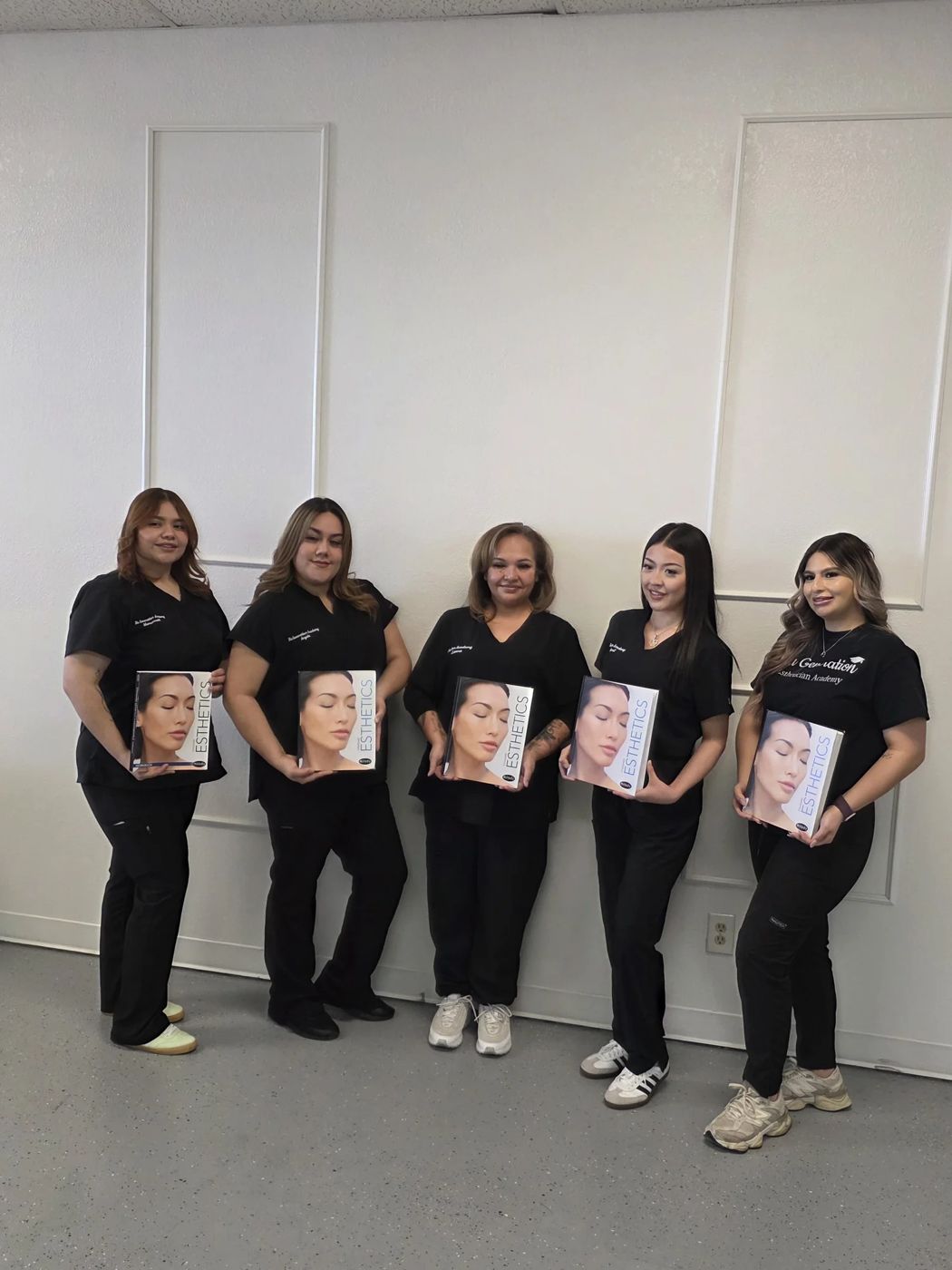 Esthetician class holding certificates in El Paso